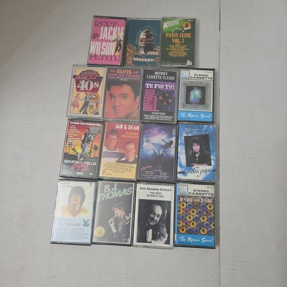 Huge Lot Of 15 Music Cassette Tapes Motown, 1940's-1980's Original Cases - Picture 2 of 4
